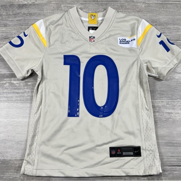 Nike Los Angeles Rams Cooper Kupp #10 NFL Kids Game Jersey Small (8) Bone NEW‎ - Picture 1 of 10